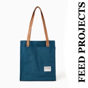 FEED Marine Blue Canvas Market Tote Bag
